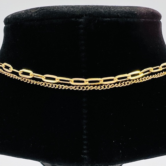 Pearl Pendant Double Layer Toggle Necklace New - Picture 3 of 4